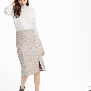 J. Crew Zip front Pencil Skirt - Sparkle Tweed SZ2